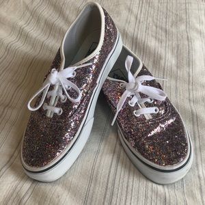 VANS sparkle glitter low top sneakers